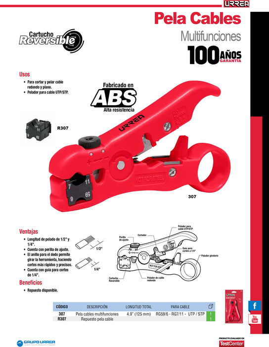 Repuesto para pinza multifunciones 307 Urrea