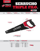 Serrucho con mango bimaterial triple filo de 20" Urrea