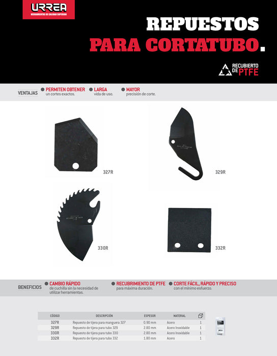 Repuesto de tijeras para tubos 332 Urrea