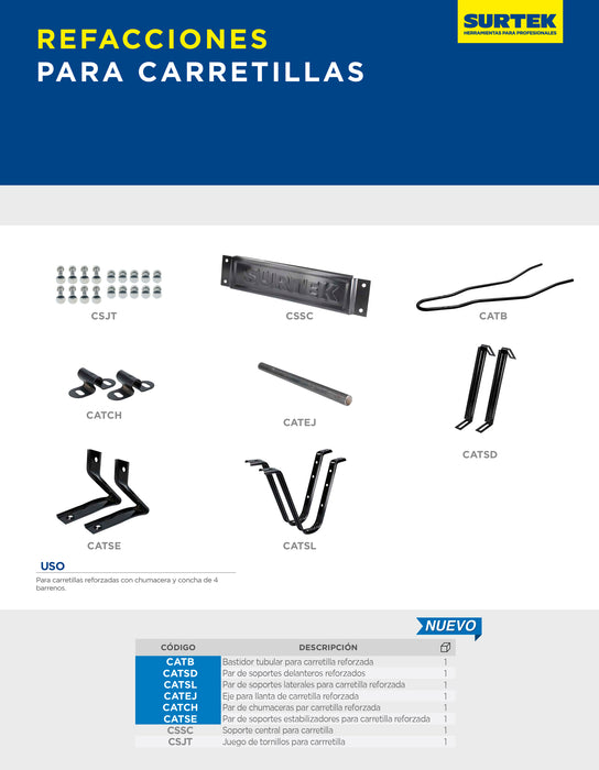 Bastidor tubular para carretilla reforzada Surtek