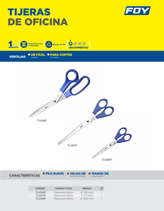 Tijeras para oficina 7" Foy