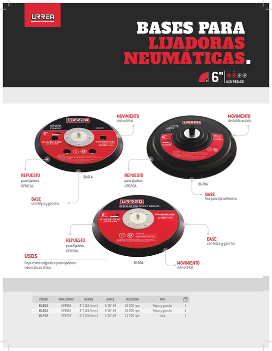 Base para lijadora UP861A Urrea