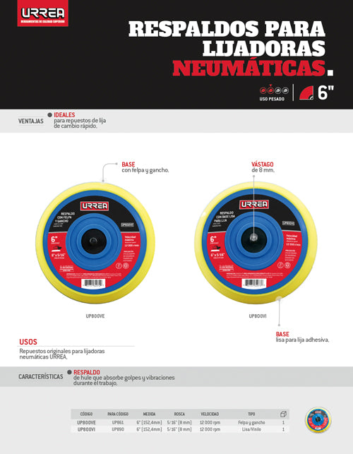 Base para lijadora UP890 Urrea