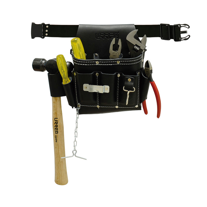 Juego combinado de herramientas 7 piezas, en estuche de cuero Urrea