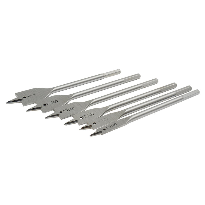 Juego de brocas para madera de acero al carbono tipo manita zanco hexagonal, 6 piezas Surtek