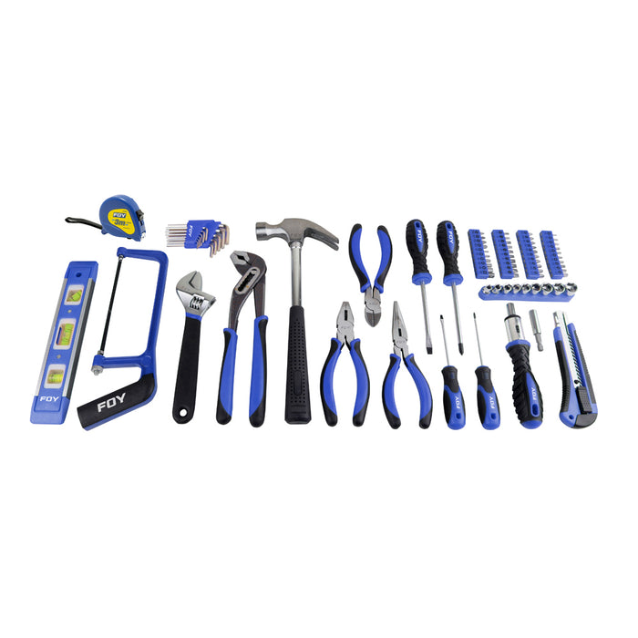 Juego combinado de herramienta 76 piezas, con estuche plástico Foy