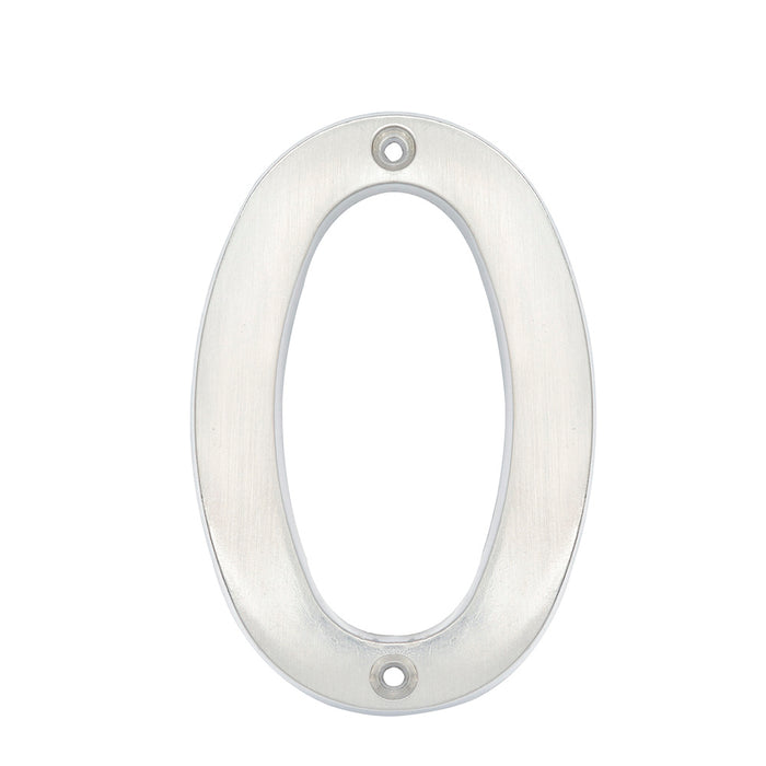 Número 0 slim 4" níquel satinado Lock