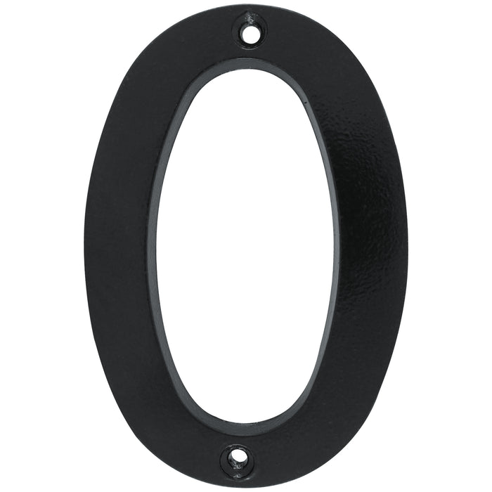 Número 0 slim 4" negro Lock