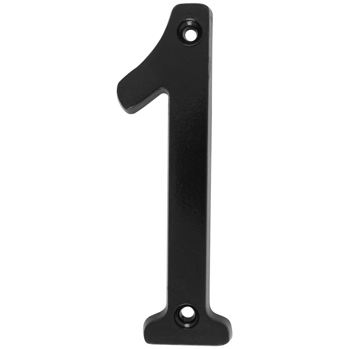 Número 1 slim 4" negro Lock