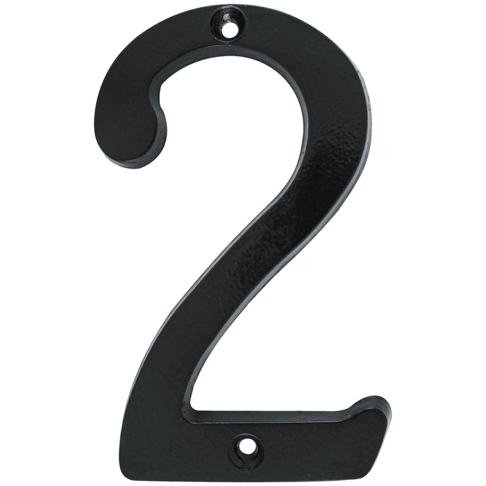Número 2 slim 4" negro Lock
