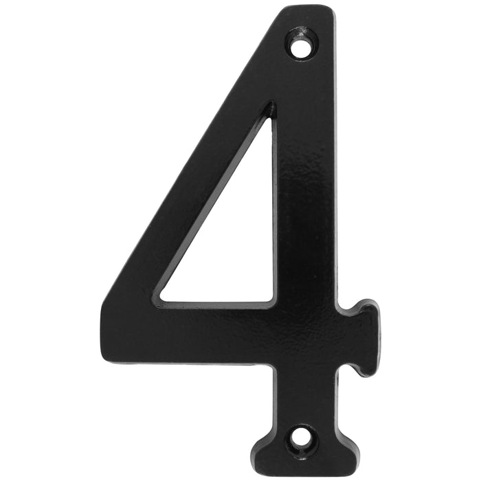 Número 4 slim 4" negro Lock