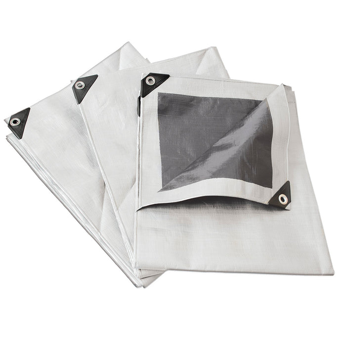 Lona de polietileno reforzada color blanco, 3 x 3 m Surtek