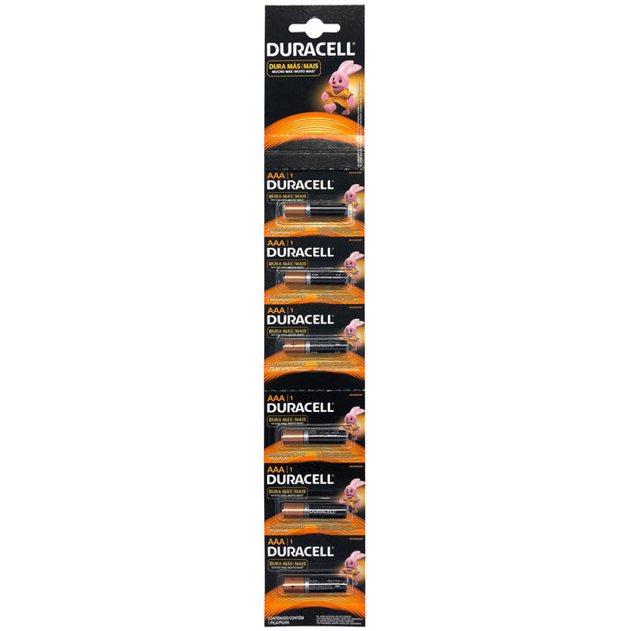 Tira de pilas alcalinas Duracell® "AAA", 6 piezas Surtek