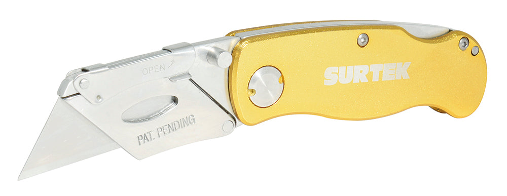 Navaja utilitaria abatible mango metálico Surtek