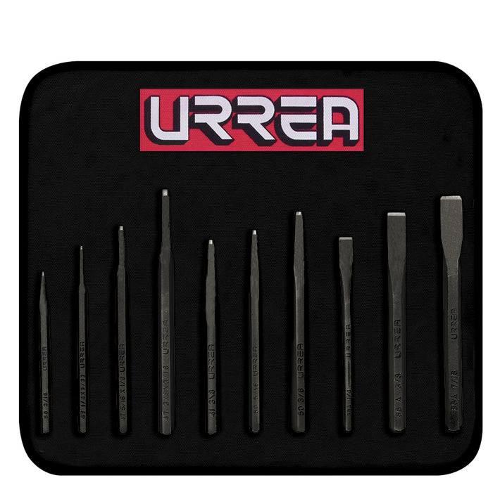 Juego de punzones y cinceles, 10 piezas Urrea