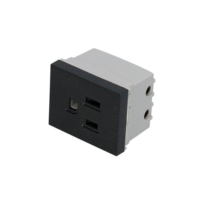 Contacto aterrizado 1/2, línea Premium, color negro Surtek