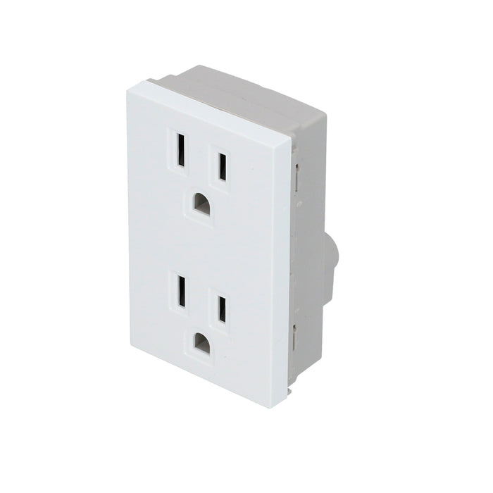 Contacto dúplex 1/1, línea Premium, color blanco Surtek