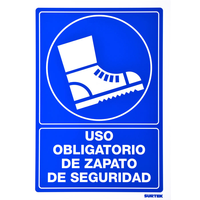 Señal "Uso obligatorio de zapato de seguridad" Surtek