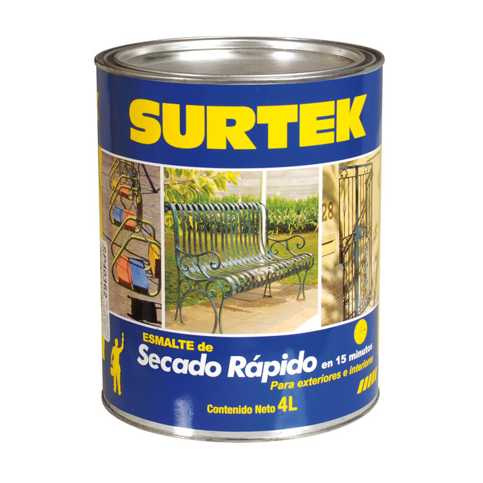 Esmalte de secado rápido 1 Lt color blanco Surtek