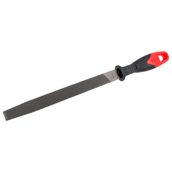 Lima plana bastarda con mango bimaterial 8" Urrea